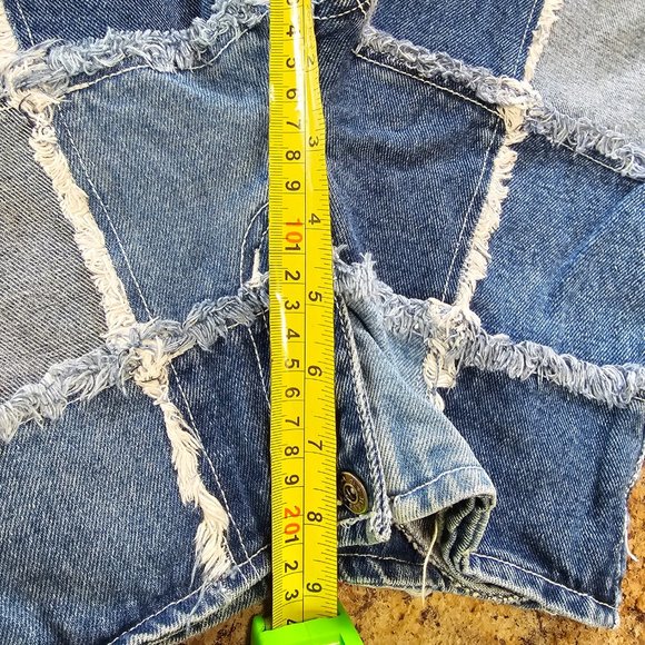 Zana Di Vintage Y2K Jeans Demin Patch Quilt Jeans Girls Size 1 90's era - Picture 8 of 9